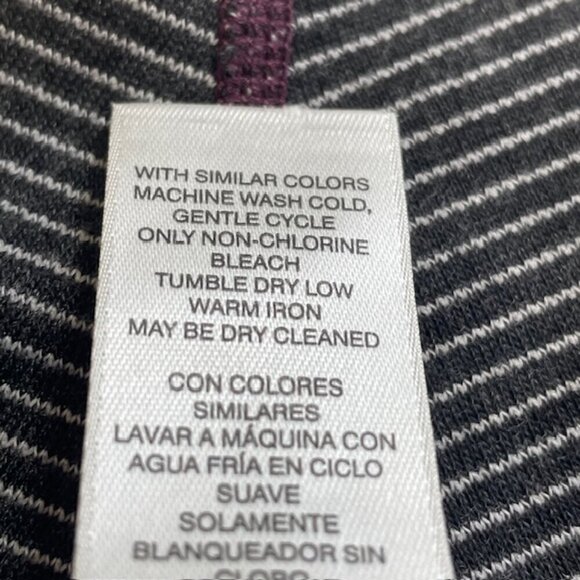 WEEKENDS BY CHICO'S Reversible Harvest Stripe Drape Front Sweater - Size XL - Picture 8 of 9